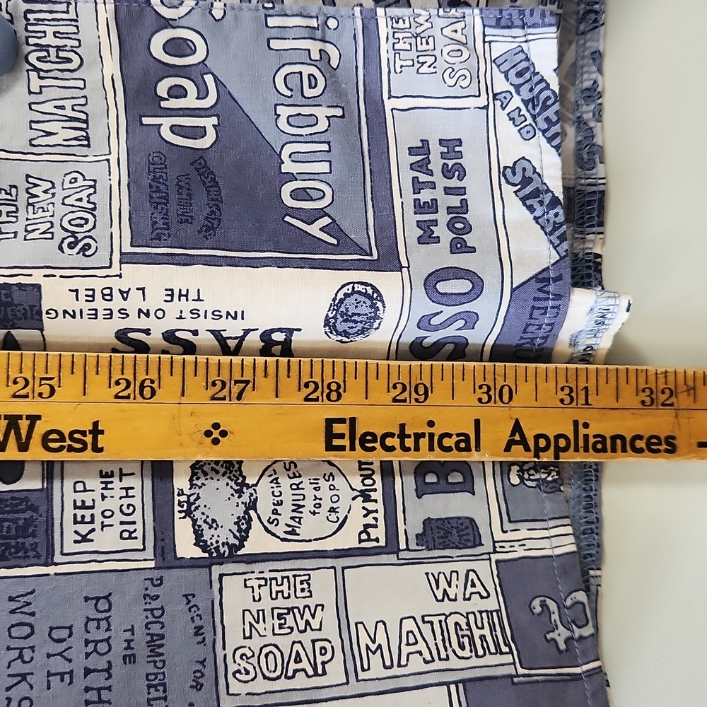 Vintage Graphic Soap Label Print Button-Up Shirt - Picture 5 of 11